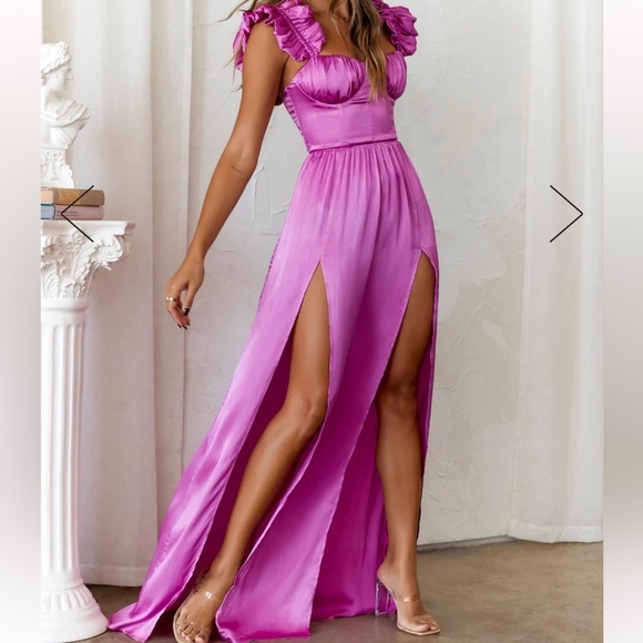 Hello  Molly NWT 🔥SALE🔥fuschia maxi dress - Picture 3 of 12